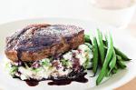 American Red Wine Steak With Rocket and Olive Mash Recipe Dinner