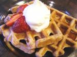 British Good for You Strawberry Waffles Dessert