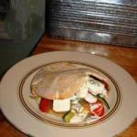 American Pita Bread Stuffed with Vegetables and Feta Appetizer