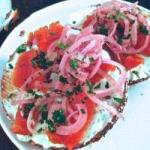 British The Famous Smoked Salmon Bagel Appetizer