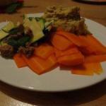 British Spicy Cauliflower Puree with Carrot and Minced Appetizer
