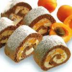 Canadian Chocolate Roll with Apricots Dessert