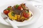 Pepper Steaks With Roasted Cherry Tomato Sauce Recipe recipe
