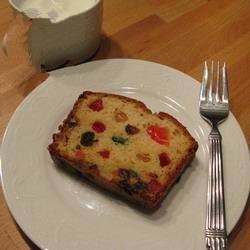 American Christmas Cake with Candied Fruits Dessert