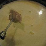 American Cheese Fondue with Champagne Appetizer