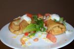 American Shredded Beef or Pork Chimichangas Appetizer