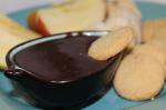 American Easy Chocolate Fondue With Peanut Butter Dessert