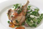 Canadian Sticky Veal Cutlets With Pea Mint And Feta Salad Recipe Dinner