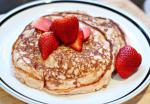 American Strawberry Yogurt Pancakes Breakfast