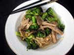 British Garlic Beef With Noodles and Broccoli Dinner