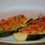 American Courgettes Stuffed Wild Rice and Goat Cheese Appetizer