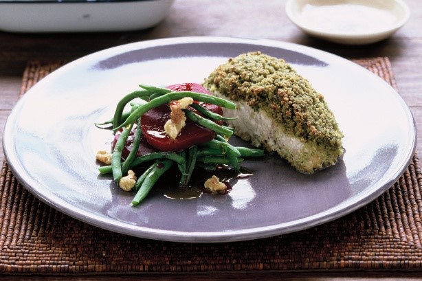 American Blueeye With Herb Walnut Crust Recipe Appetizer