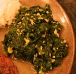 American Wilted Spinach with Orange  Ginger Appetizer