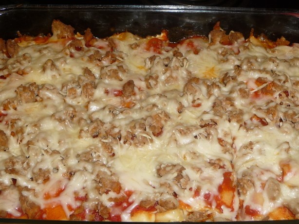 American Doahead Sausage Ravioli Casserole Dinner