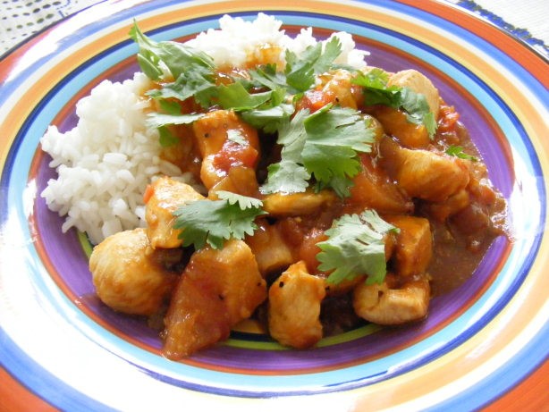 American Chicken Curry With Mango Chutney Dinner