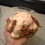 American Apple Brown Betty with Brown Sugar Whipped Cream Dessert