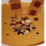 American Curried Cream of Pumpkin Brown and Hazelnuts and Its Gingerbread Embossed Appetizer