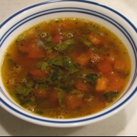 Indian South Indian Toor Dal and Tomato Soup Rasam Soup