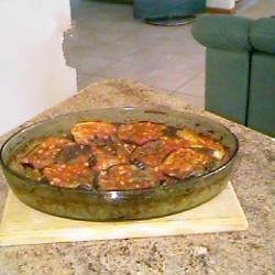 American Oven Dish with Beef and Veal Eggplant and Bulgur Appetizer