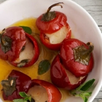 Romanian Marinated Hot Red Cherry Peppers Appetizer