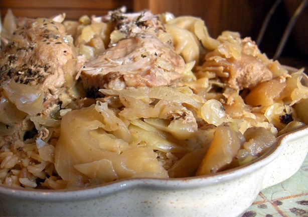 American Spicy Pork and Cabbage crock Pot Dinner