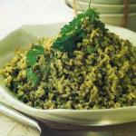 British Green Coriander Rice Appetizer