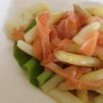 American Marinated Salad of White Asparagus with Smoked Salmon Appetizer