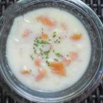 American Veloute of Asparagus with Smoked Salmon Appetizer