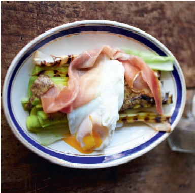 French Poireaux Vinaigrette Avec Oeuf Poche Et Jambon De Dinner