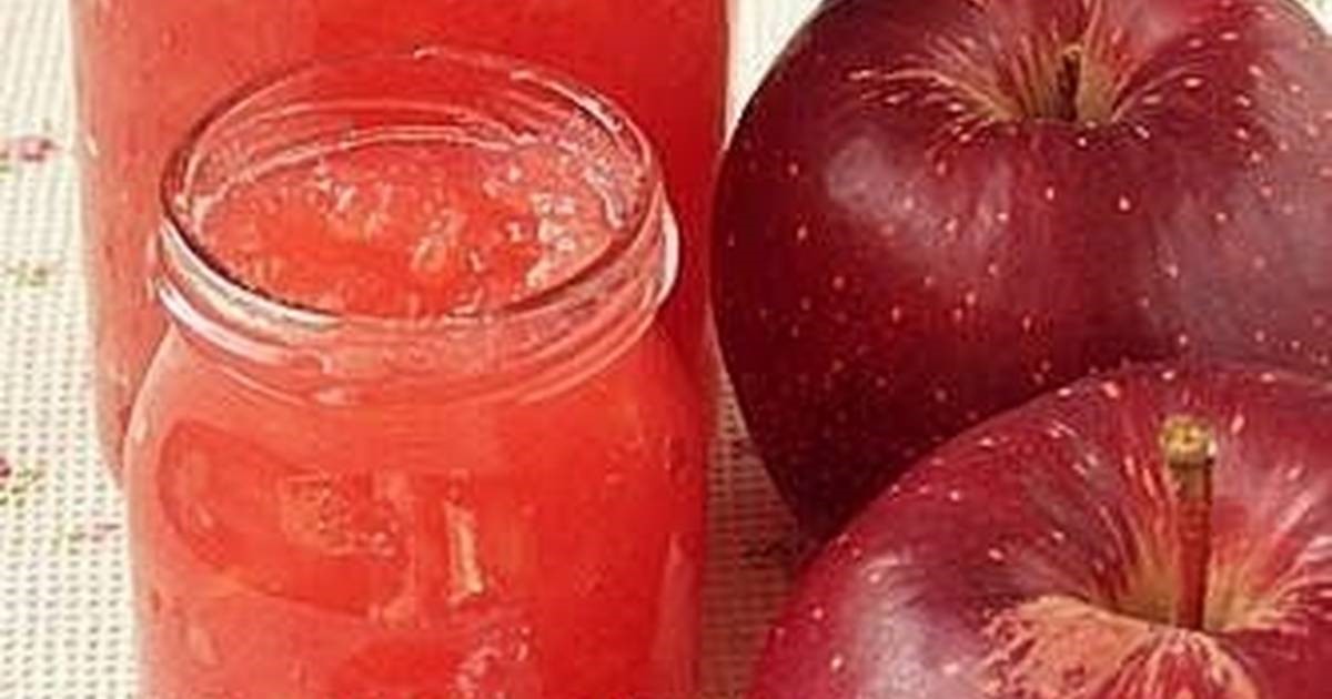 American Pink Hued Apple Jam Using Red Gold Apples 2 Dessert