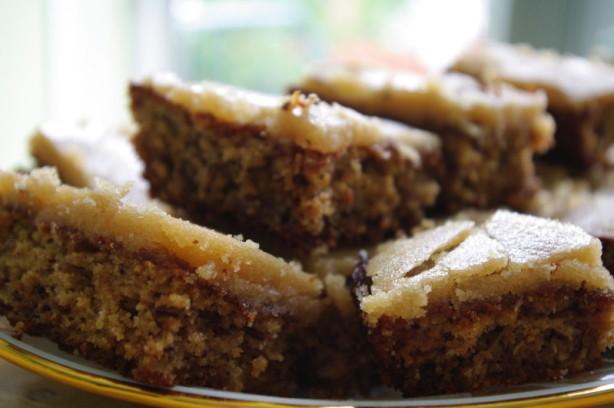 American Banana Oatmeal Cake with Caramel Fudge Frosting Dessert