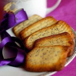 British Butter Biscuits with Poppy Dessert