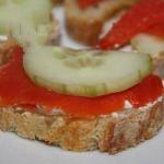 American Tostaditas of Smoked Salmon and Cucumbers Appetizer