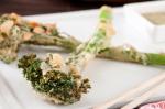 British Broccolini Tempura With Chimichurri Sauce Recipe Appetizer