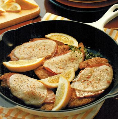 Turkey Cutlets With Ham And Provolone recipe