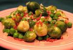 American Brussels Sprouts and Peas With Bacon Dinner