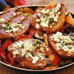 American Lamb Steaks with Feta and Currency Appetizer