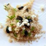 American Wheat Porridge with Olives and Mint Appetizer