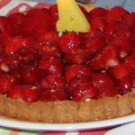 American Strawberry Pie with Vanilla Cream Dessert