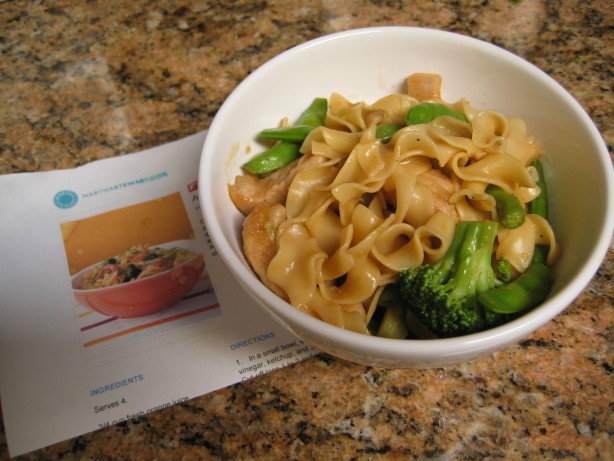 American Asian Style Pork and Noodles Dinner