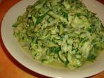 American Sauteed Zucchini and Arugula Appetizer