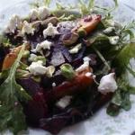 American Roasted Beet Peach and Goat Cheese Salad Recipe Appetizer