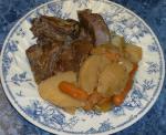 American Savory Pot Roast a La Pressure Cooker Dinner