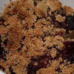 American Crumble with Red Fruits Improvised Dessert