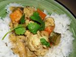 American Green Coconut Curry With Vegetables Appetizer