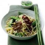Chinese Oriental Noodles with Duck Ginger and Plum Sauce Appetizer