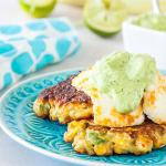 American Corn and Avocado Fritters Appetizer