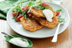 Lamb And Sweet Potato Fritters With Spiced Yoghurt Recipe recipe