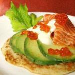 American Crepes with Milk and Avocado Breakfast