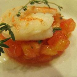 American Tartar of Tomatoes in the Shrimp Dinner